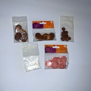 Shellz Coin Drops Dangles Jewelry Making Multiple Sizes NIP